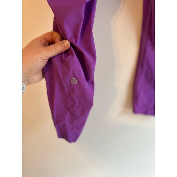 Lululemon Fast & Free High-Rise Crop 23” Moonlit Magenta Quick Dry Run Size 14 - Picture 4 of 6